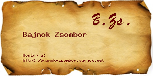 Bajnok Zsombor névjegykártya